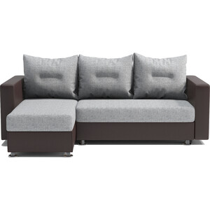 Угловой диван Шарм-Дизайн Ария левый экокожа шоколад и серый шенилл диван кровать шарм дизайн коломбо 120 серый