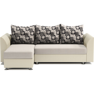 Угловой диван Шарм-Дизайн Ария Скала левый экокожа беж и ромб диван кровать шарм дизайн аккорд м 100 экокожа беж и ромб