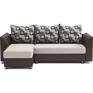 Угловой диван Шарм-Дизайн Ария Скала левый экокожа шоколад и ромб диван кровать шарм дизайн аккорд м 100 экокожа беж и ромб