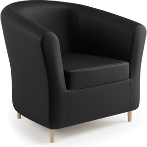 Кресло Шарм-Дизайн Евро Лайт черная экокожа пуф шарм дизайн евро с ящиком экокожа беж