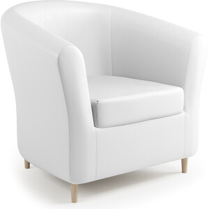 Кресло Шарм-Дизайн Евро Лайт белая экокожа ramart design трехместная секция ригель комфорт экокожа лайт грей