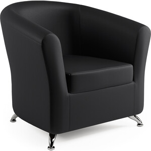 Кресло Шарм-Дизайн Евро черная экокожа пуф шарм дизайн евро с ящиком экокожа беж
