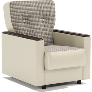 Кресло для отдыха Шарм-Дизайн Классика Д Корфу беж и экокожа беж кресло для отдыха мебелик шоле экокожа ева 2 каркас венге