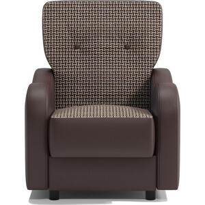 Кресло для отдыха Шарм-Дизайн Классика В Корфу коричневый и экокожа шоколад