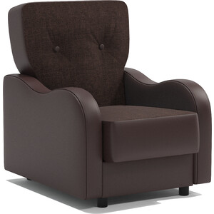 Кресло для отдыха Шарм-Дизайн Классика В шоколадная рогожка и экокожа кресло для отдыха мебелик шоле экокожа ева 2 каркас венге