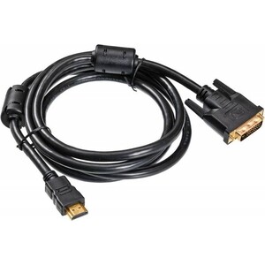 Кабель Buro HDMI-19M-DVI-D-1.8M HDMI (m) DVI-D (m) 1.8м феррит.кольца черный кабель hama 00045077 dvi d dual link m dvi d dual link m 1 8м феррит кольца