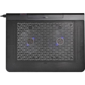 Подставка для ноутбука Buro BU-LCP170-B214 17'' 398x300x29 мм 2xUSB 2x 140 мм FAN 926 г металлическая сетка/пластик черный