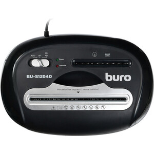 Шредер Buro Office BU-S1204D (секр. P-4) фрагменты 12 лист. 21 лтр. пл.карты CD