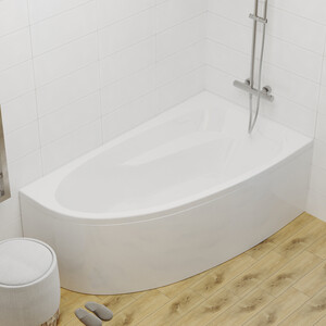 Акриловая ванна 1ACReal Мадрид 150х95 левая, на каркасе, с фронтальной панелью (Щ0000046657, Щ0000045917)