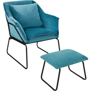 Кресло и оттоманка Bradex Alex бирюзовый (FR 0414K) кресло bradex egg chair натуральная кожа fr 0808