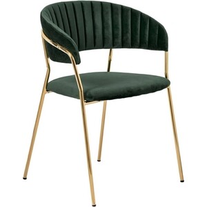 Стул Bradex Turin зеленый, ножки золото (FR 0558) стул полубарный bradex turin пудровый fr 0163