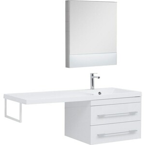 Мебель для ванной Aquanet Нота 120 (58) правая, белая мебель для ванной emmy мони 40х22 правая белая
