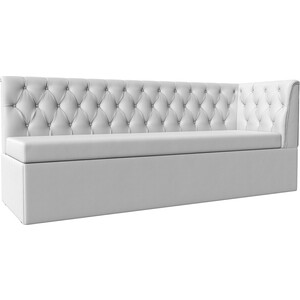 Кухонный диван Лига Диванов Маркиз с углом экокожа белый правый угол (112846) кухонный прямой диван лига диванов