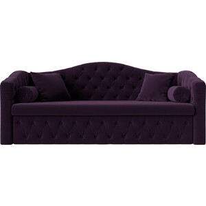 Прямой диван Лига Диванов Мечта велюр фиолетовый (112855)