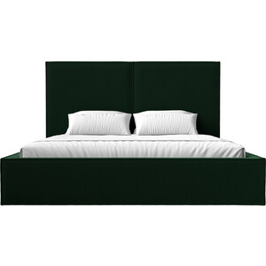 Интерьерная кровать Лига Диванов Аура 160 велюр зеленый (113020)