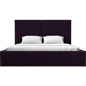 Интерьерная кровать Лига Диванов Аура 160 велюр фиолетовый (113023)