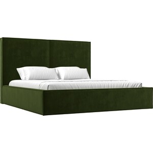 Интерьерная кровать Лига Диванов Аура 160 микровельвет зеленый (113028) интерьерная кровать лига диванов