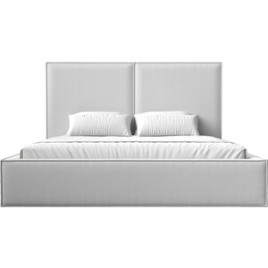 Интерьерная кровать Лига Диванов Аура 160 экокожа белый (113040)