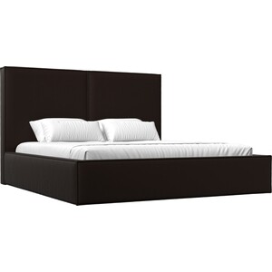 Интерьерная кровать Лига Диванов Аура 160 экокожа коричневый (113041) интерьерная кровать лига диванов