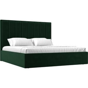 Интерьерная кровать Лига Диванов Афродита 160 велюр зеленый (113046) кровать двойная арника афродита 20 140 компл 2 с пм лиственница сибио