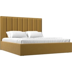 Интерьерная кровать Лига Диванов Афродита 160 микровельвет желтый (113053) интерьерная кровать лига диванов