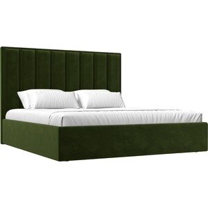 Интерьерная кровать Лига Диванов Афродита 160 микровельвет зеленый (113054) кровать двуспальная артмебель герда микровельвет зеленый