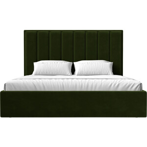Интерьерная кровать Лига Диванов Афродита 160 микровельвет зеленый (113054)