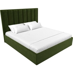 Интерьерная кровать Лига Диванов Афродита 160 микровельвет зеленый (113054)