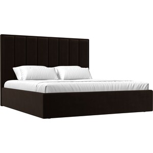 Интерьерная кровать Лига Диванов Афродита 160 микровельвет коричневый (113056) интерьерная кровать лига диванов афродита 160 велюр зеленый 113046
