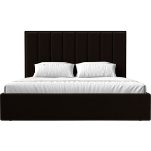 Интерьерная кровать Лига Диванов Афродита 160 микровельвет коричневый (113056)