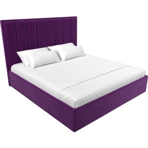 Интерьерная кровать Лига Диванов Афродита 160 микровельвет фиолетовый (113058)