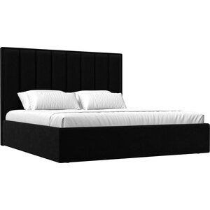 Интерьерная кровать Лига Диванов Афродита 160 микровельвет черный (113059) интерьерная кровать лига диванов