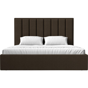 Интерьерная кровать Лига Диванов Афродита 160 рогожка коричневый (113063)