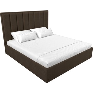 Интерьерная кровать Лига Диванов Афродита 160 рогожка коричневый (113063)
