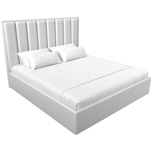 Интерьерная кровать Лига Диванов Афродита 160 экокожа белый (113066)