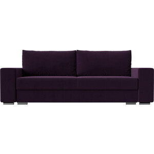 Прямой диван Лига Диванов Дрезден велюр фиолетовый (112997)