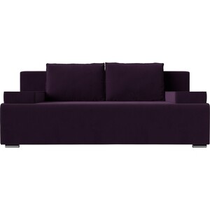 Прямой диван Лига Диванов Фидель велюр фиолетовый (111320)