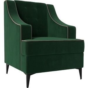 Кресло Лига Диванов Марк велюр зеленый\коричневый (111868) кресло лига диванов неаполь экокожа коричневый 111974