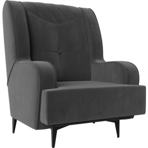 Кресло Лига Диванов Неаполь велюр серый (111955) кресло лига диванов неаполь экокожа коричневый 111974