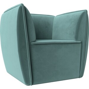 Кресло Лига Диванов Бергамо велюр бирюзовый (111978) кресло лига диванов неаполь велюр голубой 111952