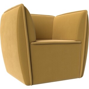 Кресло Лига Диванов Бергамо микровельвет желтый (112002) кресло лига диванов бергамо микровельвет зеленый 112000