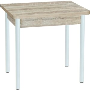 Стол обеденный Катрин Эко 80х60 дуб сонома, опора №2 круглая муар белый обеденный стол переработанная массивная древесина 120 x 60 x 76 см