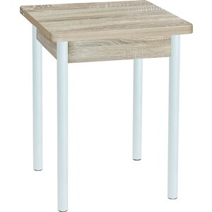 Стол обеденный Катрин Эко 60х60 дуб сонома, опора №2 круглая муар белый обеденный стол переработанная массивная древесина 120 x 60 x 76 см