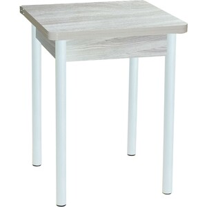 Стол обеденный Катрин Эко 60х60 ясень шимо светлый, опора №2 круглая муар белый стол обеденный мебелик медисон дуб американский п0005050