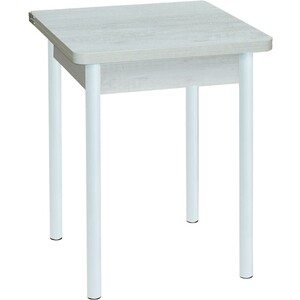 Стол обеденный Катрин Эко 60х60 бетон пайн белый, опора №2 круглая муар белый стол обеденный мебелик тарун 5 белый серебро 190 250x84 п0003523