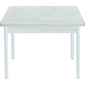 Стол обеденный Катрин Симпл раскладной бетон пайн белый, опора №2 круглая муар белый стол обеденный мебелик кросс дуб американский п0005981