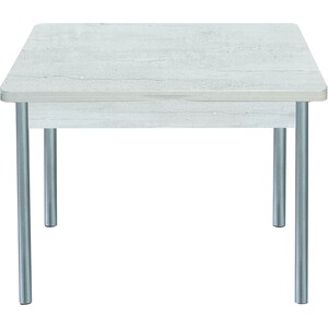 Стол обеденный Катрин Симпл раскладной бетон пайн белый, опора №2 круглая серебристый металлик стол обеденный со 2 894 690 740 дуб сонома