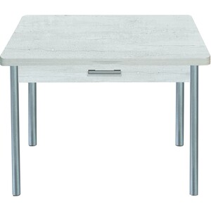 Стол обеденный Катрин Симпл с ящиком бетон пайн белый, опора №2 круглая серебристый металлик стол обеденный со 2 894 690 740 дуб сонома