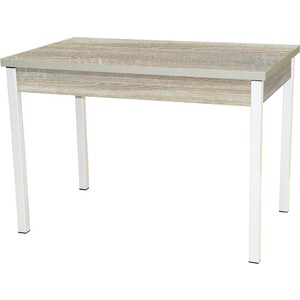 Стол обеденный Катрин Колорадо раздвижной дуб сонома, опора Квадро белый муар стол обеденный раздвижной xiaomi 8h jun rock board telescopic dining table 1 3 1 6 m white yb2