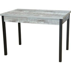 Стол обеденный Катрин Колорадо раздвижной бетон пайн темный, опора Квадро черный муар стол обеденный раздвижной xiaomi 8h jun rock board telescopic dining table 1 3 1 6 m grey yb2